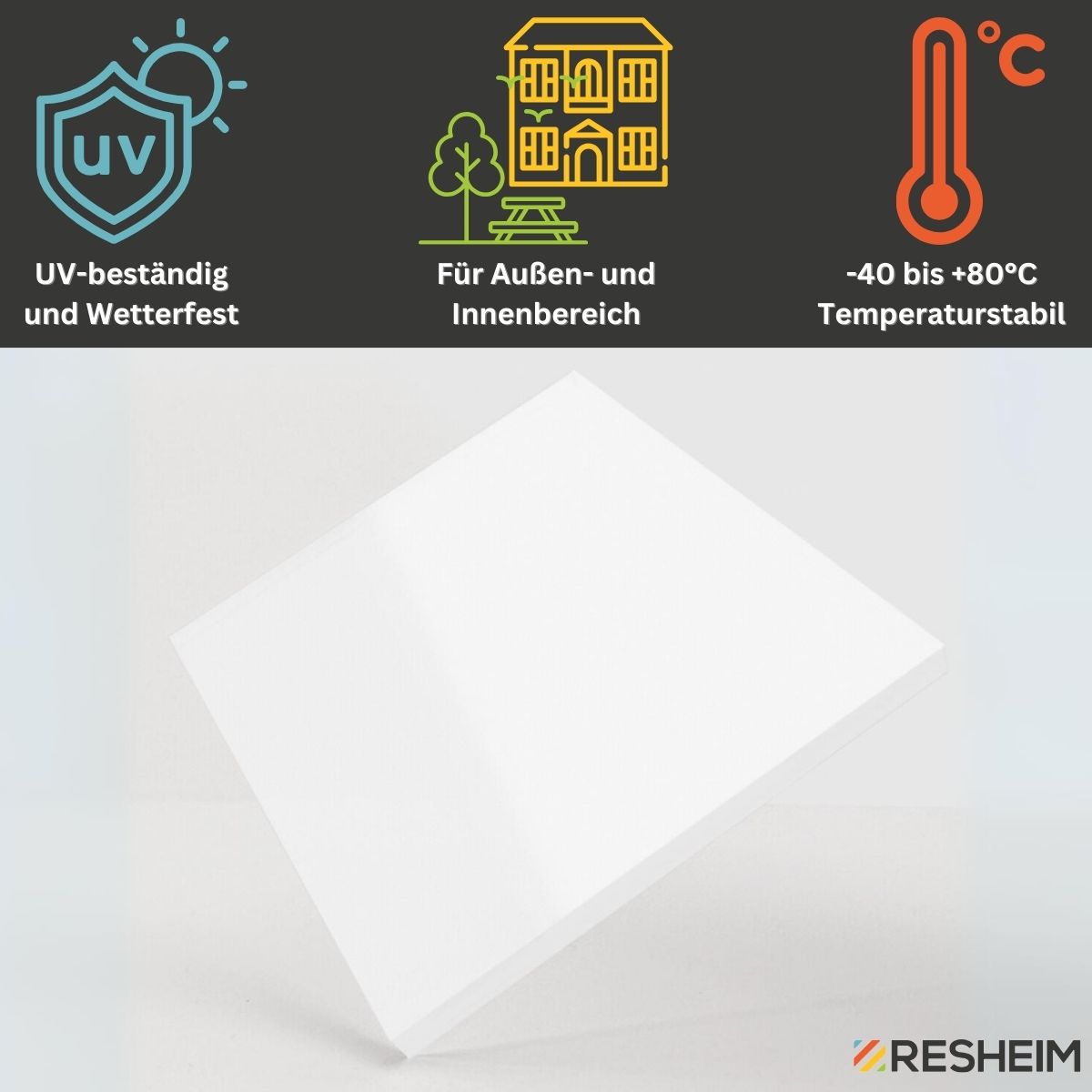 5 mm Acrylglas GS Weiß (Größe wählbar) - Laserschnitt