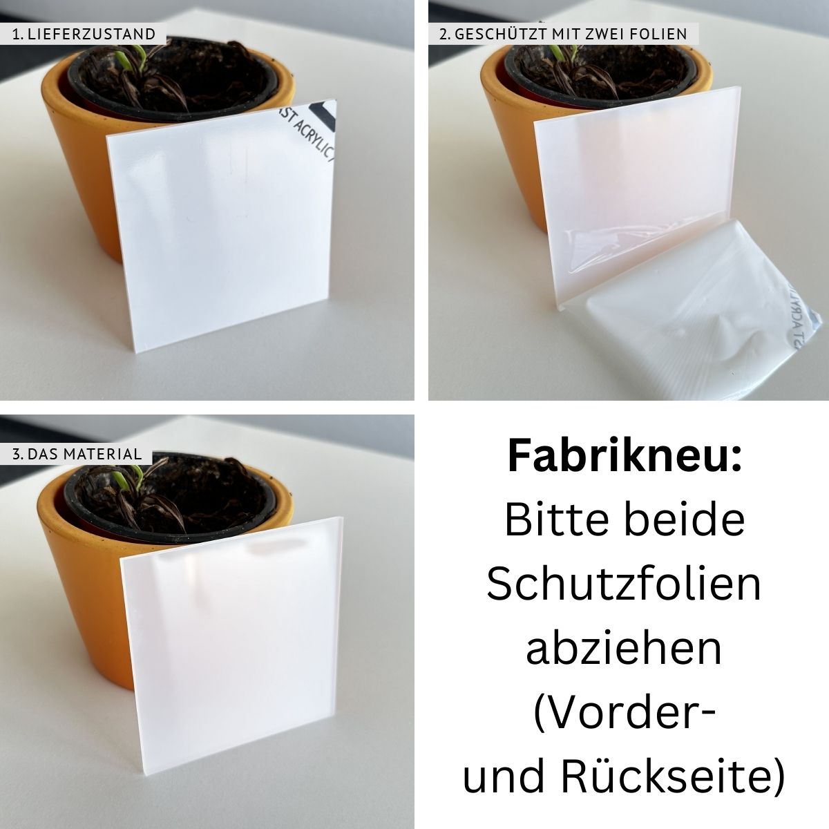 5 mm Acrylglas GS Weiß (Größe wählbar) - Laserschnitt